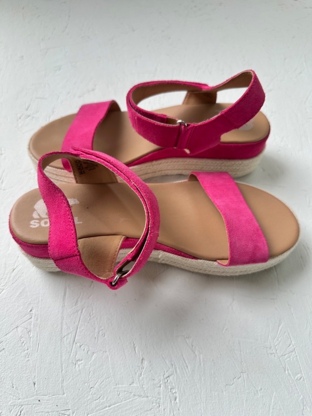 SOREL Women's Cameron Espadrille Wedge Flatform Sandals in Fuchsia Fizz - Picture 5 of 13